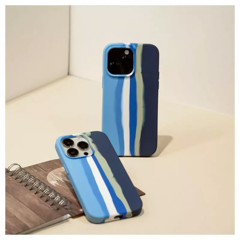 Evelatus Apple iPhone 14 Pro Silicone Case Multi-Colored Blue