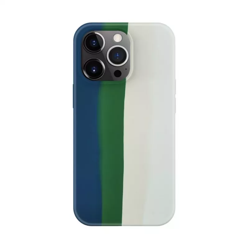 Evelatus Apple iPhone 14 Pro Max Silicone Case Multi-Colored Green