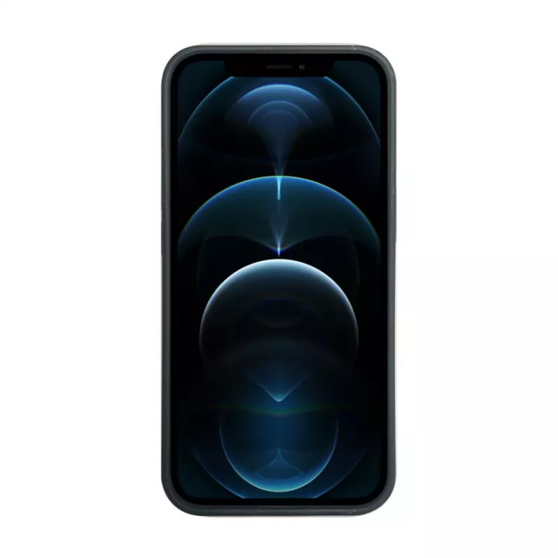 iLike Apple iPhone 12 / 12 Pro Silikoonplastikust ümbris Eco Print Design Must