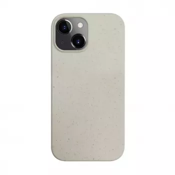 iLike Apple iPhone 13 Silikoonist plastikust ümbris Eco Print Design Valge