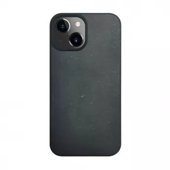 iLike Apple iPhone 14 Silikoonplastikust ümbris Eco Print Design must