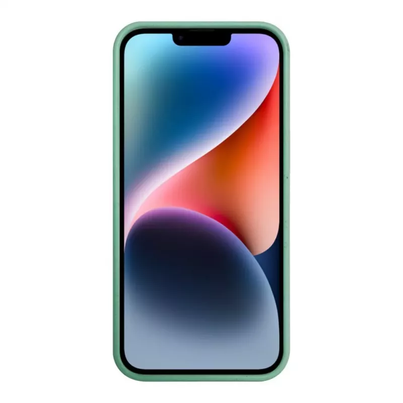 iLike Apple iPhone 14 Silikoonplastikust ümbris Eco Print disainiga Lilled Roheline
