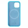 Evelatus Apple iPhone 15 Premium Magsafe Soft Touch Silicone Case Cyan Blue