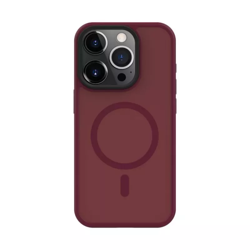 Evelatus Apple iPhone 15 Pro Max Hybrid Case with MagSafe PC+TPU Plum