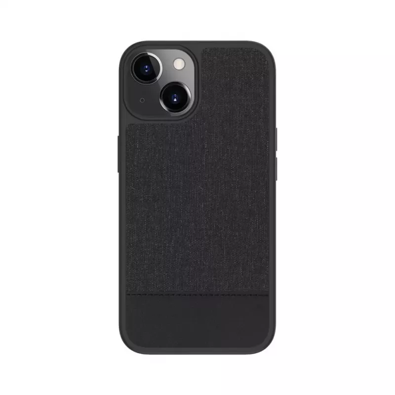 Evelatus Apple iPhone 15 Plus Plastic Leather MagSafe Back Cover Black