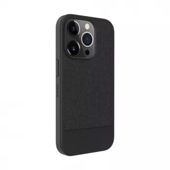 Evelatus Apple iPhone 15 Pro Max Plastic Leather Magsafe Back Cover Black