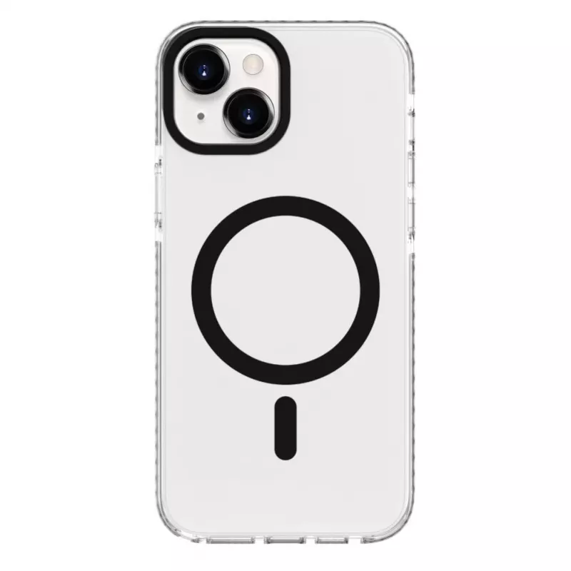 Evelatus Apple iPhone 15 Plus Clear Case PC+TPU With MagSafe Transparent Black