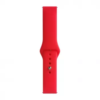 Evelatus Watch 20mm Silicone Loop Watch Strap (130mm M/L) Red