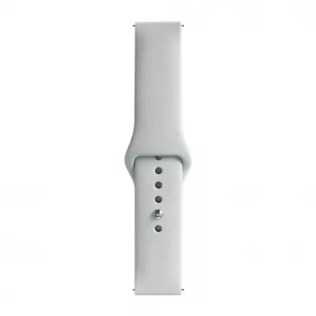 Evelatus Watch 20mm Silicone Loop Watch Straps (130mm M/L) Silver