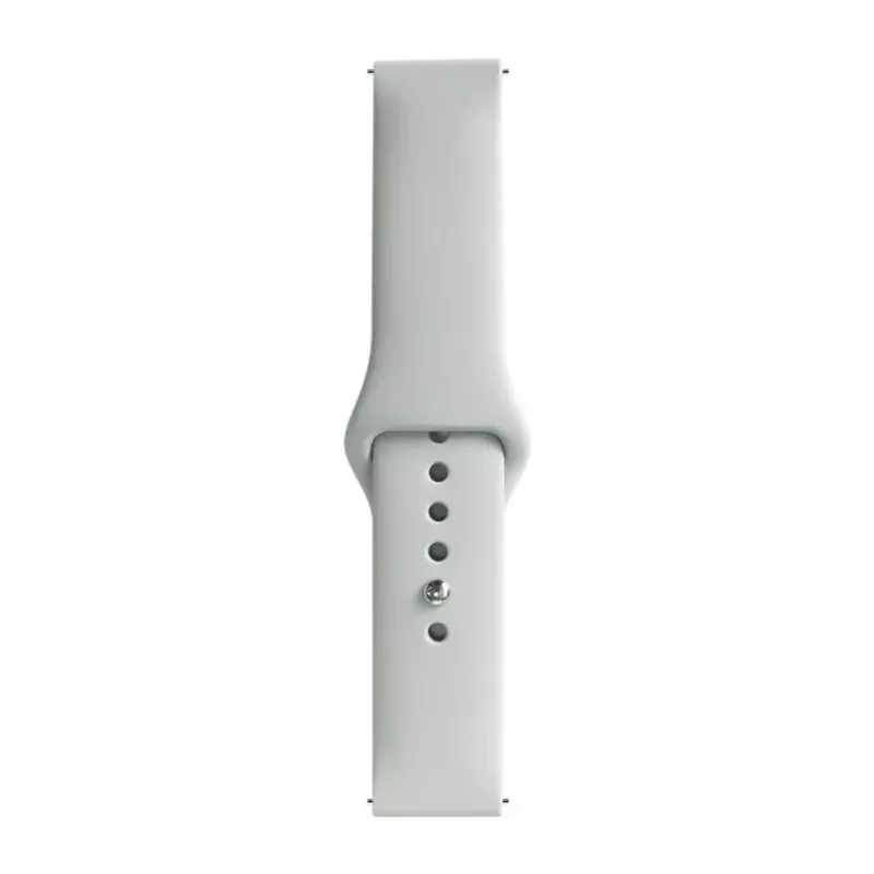 Evelatus Watch 22mm Silicone Loop Watch Strap (130mm M/L) Silver