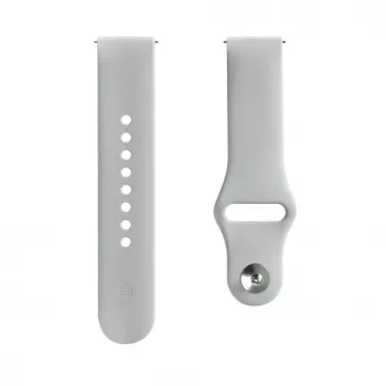 Evelatus Watch 22mm Silicone Loop Watch Strap (130mm M/L) Silver