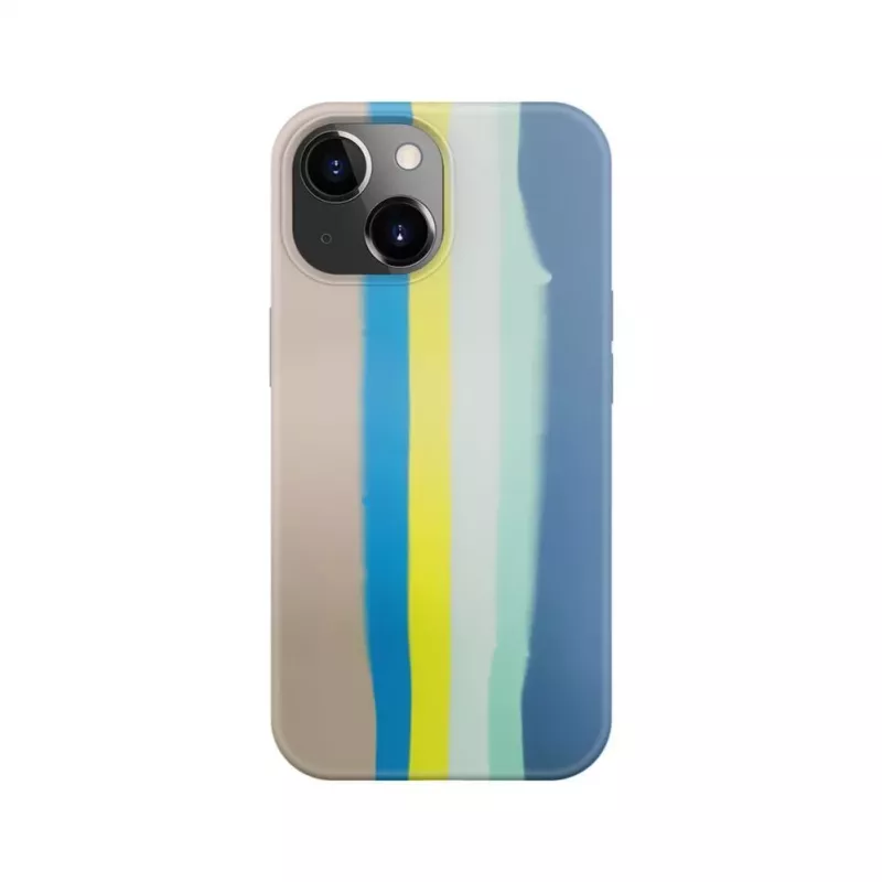Evelatus Apple iPhone 15 Silikoonkest Mitmevärviline Sinine Roosa