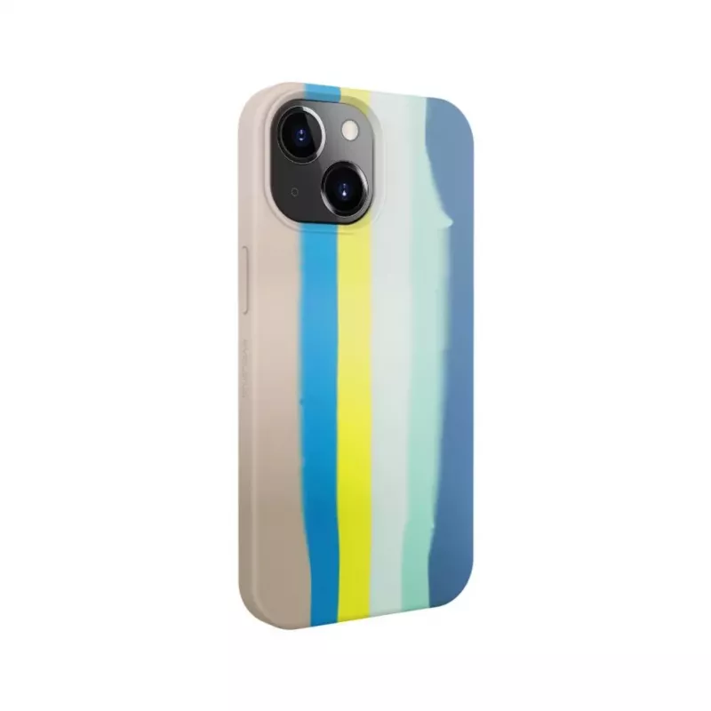 Evelatus Apple iPhone 15 Silikoonkest Mitmevärviline Sinine Roosa