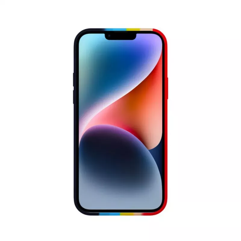 Evelatus Apple iPhone 15 Silikoonkest Mitmevärviline Vikerkaar