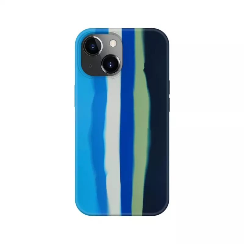 Evelatus Apple iPhone 15 Plus Silicone Case Multi-Colored Blue