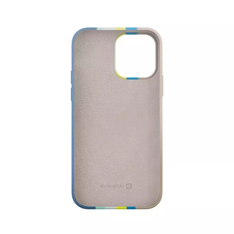 Evelatus Apple iPhone 15 Pro Silicone Case Multi-Colored Blue Pink