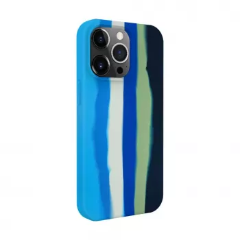 Evelatus Apple iPhone 15 Pro Silicone Case Multi-Colored Blue
