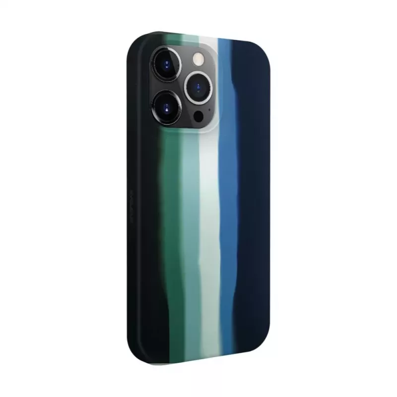 Evelatus Apple iPhone 15 Pro Silicone Case Multi-Colored Green