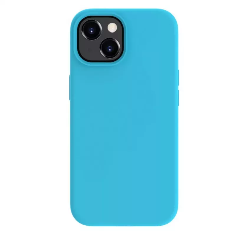 Evelatus Apple iPhone 15 Plus Premium Soft Touch Silicone Case Cyan Blue