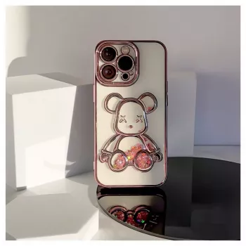 iLike Apple iPhone 14 Pro Silikoonkate Print Desire Bear Roosa