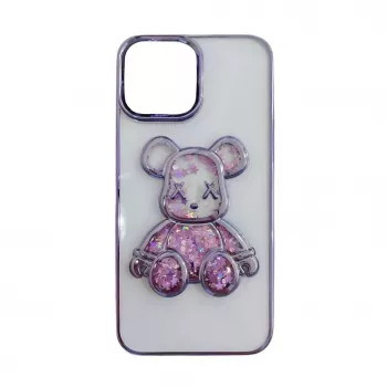 iLike Apple iPhone 15 Silikoonkate Print Desire Bear Lilla