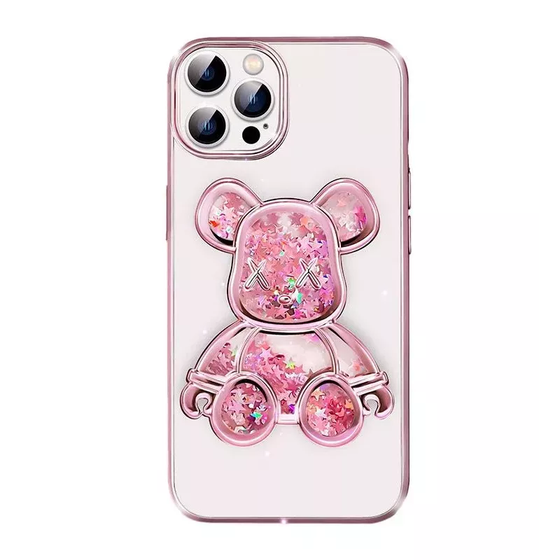 iLike Apple iPhone 15 Pro Silikoonkate Print Desire Bear Roosa
