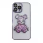 iLike Apple iPhone 15 Pro Max Silikoonkate Print Desire Bear Lilla