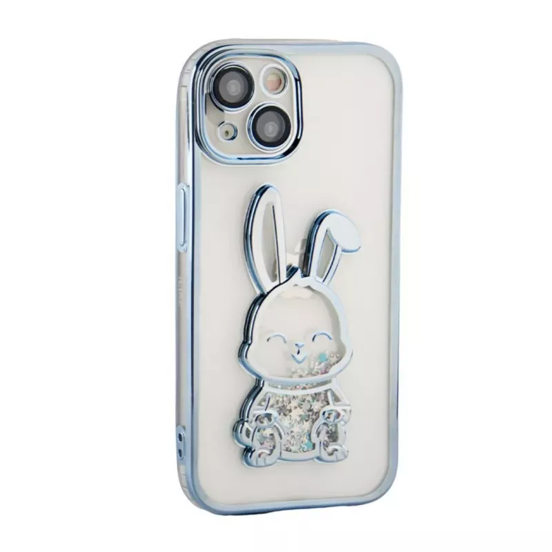 iLike Apple iPhone 15 Silikoonkate Print Desire Rabbit Sinine