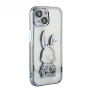 iLike Apple iPhone 15 Silikoonkate Print Desire Rabbit Sinine