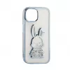 iLike Apple iPhone 15 Pro Silikoonkate Print Desire Rabbit Sinine