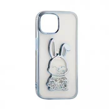 iLike Apple iPhone 15 Pro Silikoonkate Print Desire Rabbit Sinine