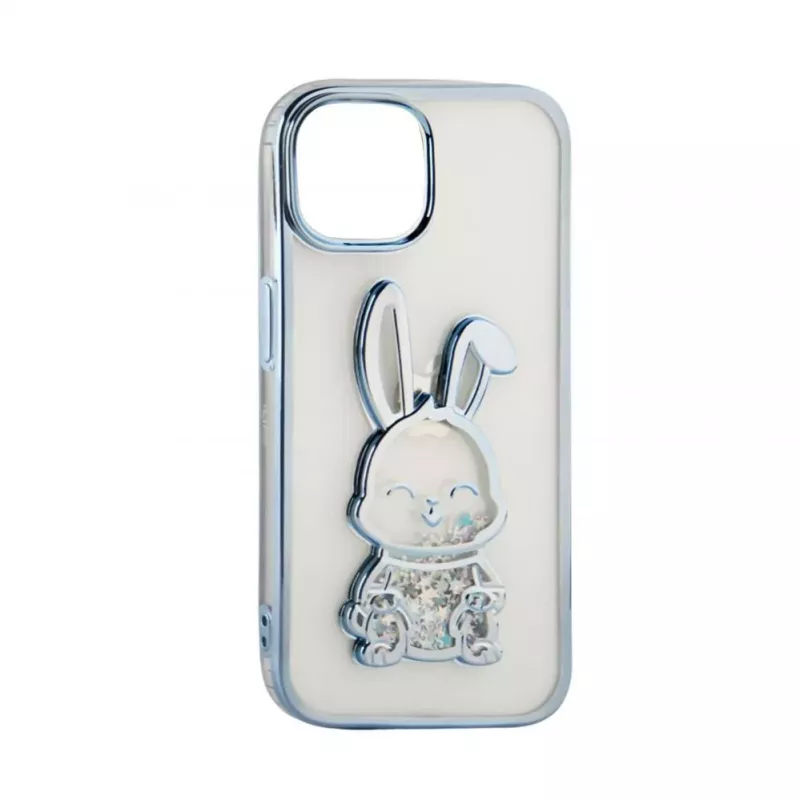 iLike Apple iPhone 15 Pro Silikoonkate Print Desire Rabbit Sinine