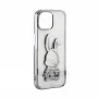 iLike Apple iPhone 15 Pro Silikoonkate Print Desire Rabbit Silver