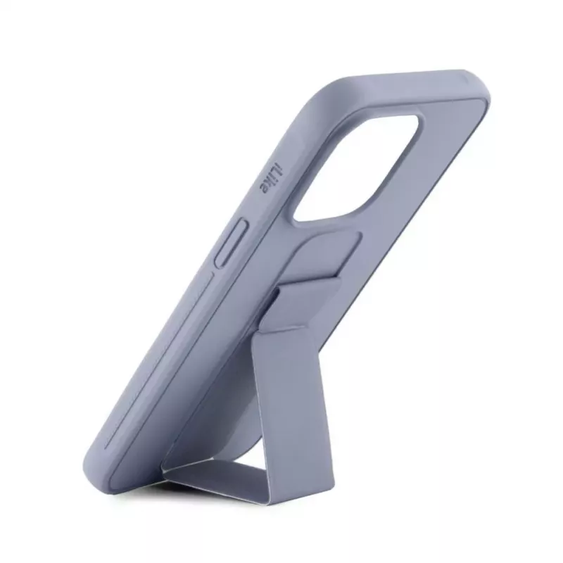 iLike Apple iPhone 13 Silicone Case with Stand Purple