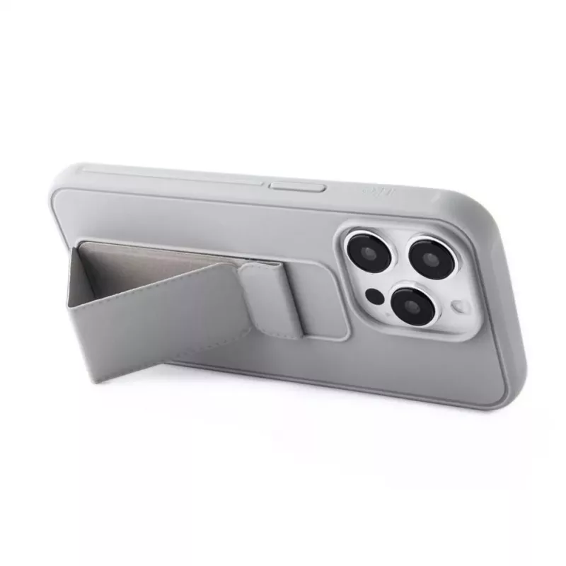 iLike Apple iPhone 15 Pro Silikoonkest koos alusega Hõbedane