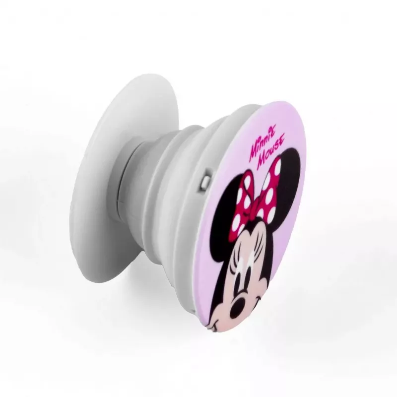 iLike Universal Pop Holder Minni Mouse - Telefonihoidja ja -alus, Disney Minnie Mouse disain, kokkupandav, 360° pöörlemine, tugev liim