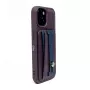 iLike Apple iPhone 15 Pro Max Leather Pocket Stand Cover Purple
