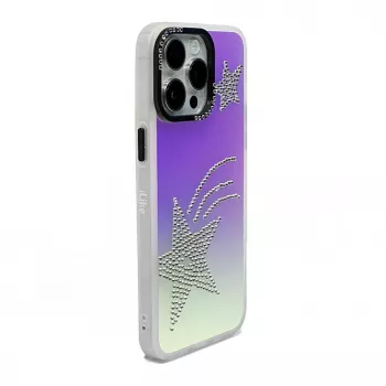 iLike Apple iPhone 14 Laser Shell Star Tagakaas - Läbipaistev