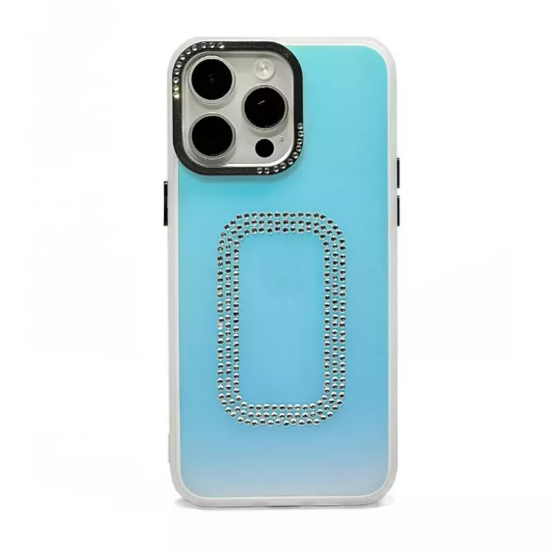 iLike Apple iPhone 15 Pro Laser Shell Square Tagakaas - Iridescent Clear