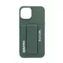 iLike Apple iPhone 15 Leather Hidden Pocket Stand Cover Green