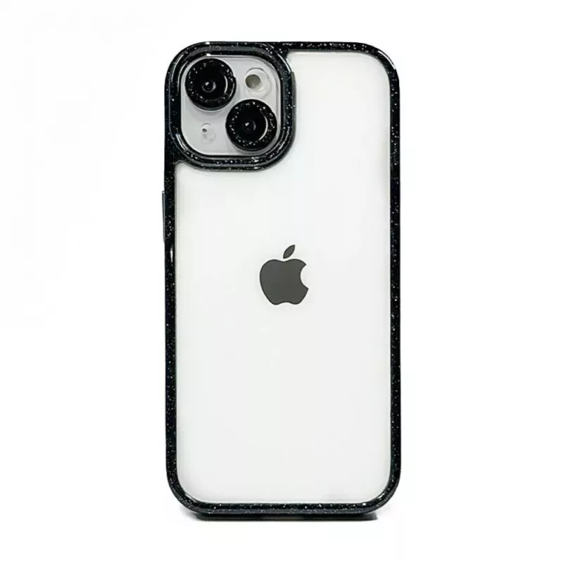 iLike Apple iPhone 14 Stars Lens Acrylic Cover Black