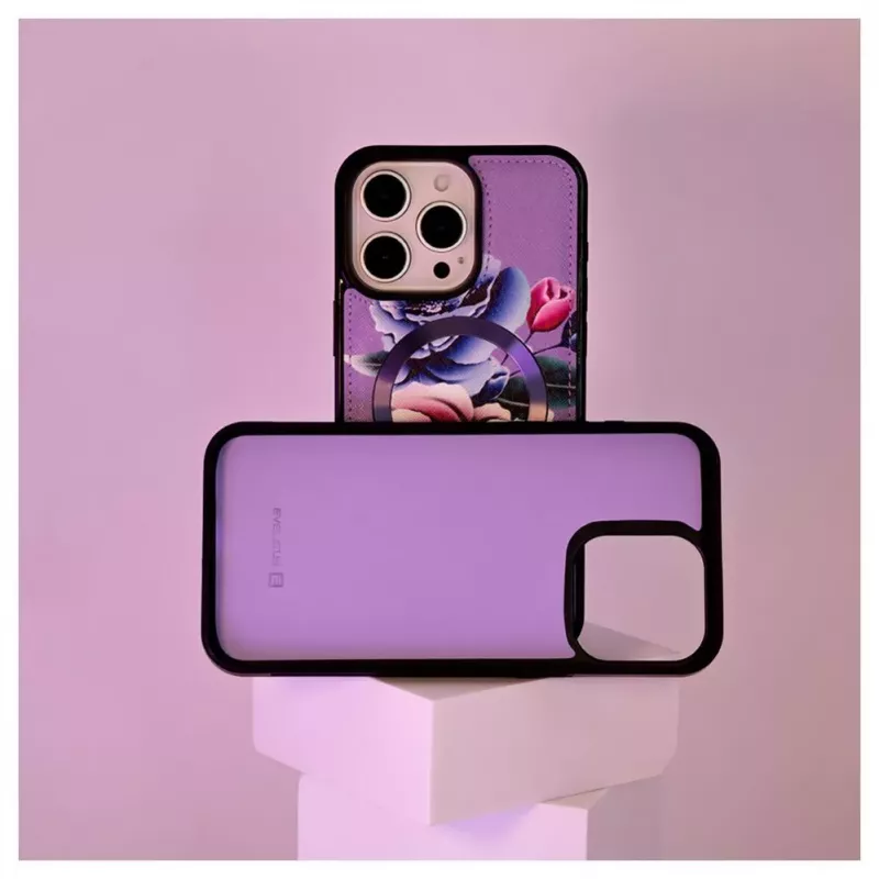 Evelatus Apple iPhone 15 Pro rahakoti ja õhuke kate, lilla