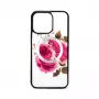 Evelatus Apple iPhone 14 Pro Nahkkate Tõmblukuga Lilledisain Valge