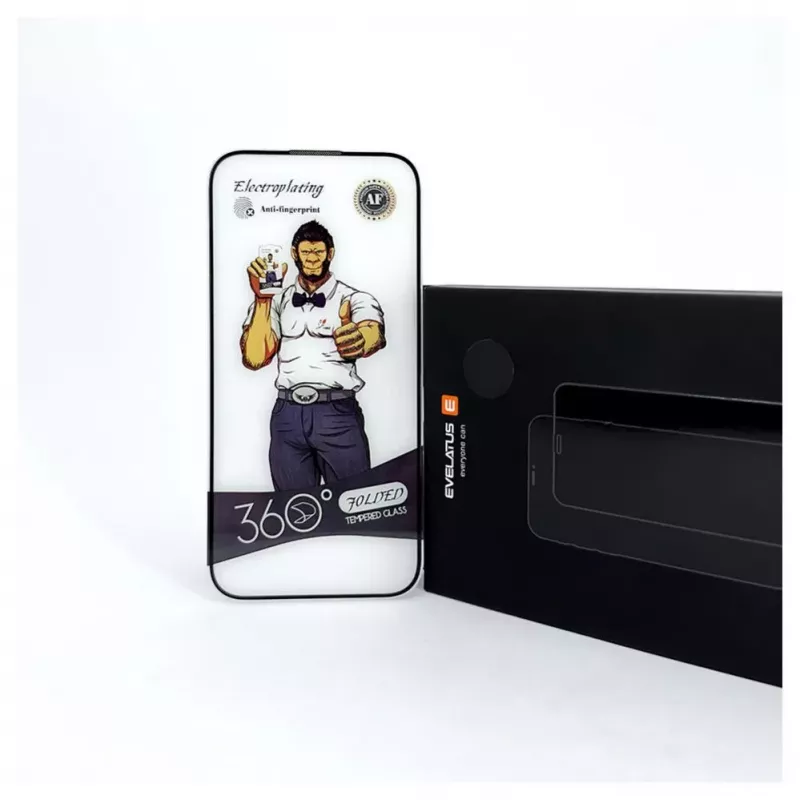 Evelatus Apple iPhone 15 2.5D Full Cover Glass Anti-Static Light Black