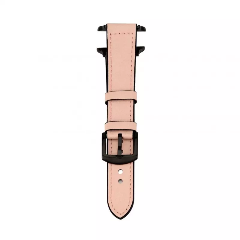 Connect Watch 38/40/41mm Silicone Patch Leather Watch Strap (132mm M/L) Pink Sand
