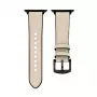 Connect Watch 38/40/41mm Silicone Patch Leather Watch Strap (132mm M/L) White