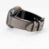 Connect Watch 42/44/45mm Silicone Patch Leather Watch Strap (132mm M/L) Silver