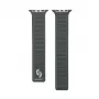 Connect Watch 42/44/45mm Fine Woven Twill Magnetic Chain Watch Strap Green