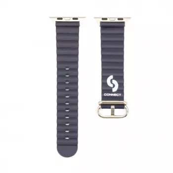 Connect Watch 38/40/41mm Marine Leather Watch Strap Navy Blue