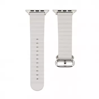 Connect Watch 42/44/45mm Marine Leather Watch Strap Starlight